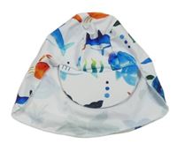 Bílá UV kšiltovka s rybičkami 