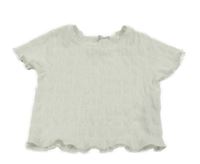 Bílé vzorované crop tričko Primark