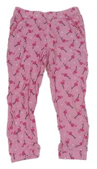 Růžové turecké kalhoty s plameňáky Kiki&Koko