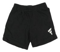 Antracitové teplákové kraťasy s logem Adidas 