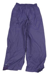 Fialové šusťákové nepromokavé kalhoty 