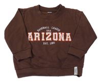 Kávová oversize mikina s logem Arizona