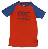 Červeno-modré funkční sportovní tričko s logem canterbury