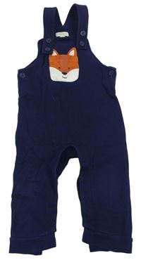 Tmavomodré laclové tepláky s liškou/kapsou Jojo Maman Bébé
