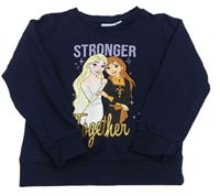 Tmavomodrá mikina s Frozen Disney