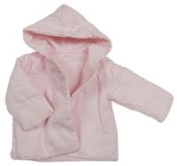 Světlerůžový puntíkatý zateplený kabátek s kapucí MINTII BABY