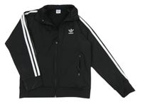 Černá propínací sportovní thermo mikina Adidas