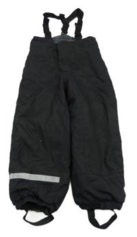 Černé šusťákové zimní oteplovačky s odepínacími kšandami H&M