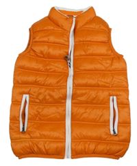 Oranžová prošívaná šusťáková zateplená vesta OVS