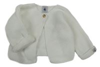 Bílý propínací svetr PETIT BATEAU
