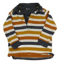 Pruhovaná mikina s límečkem Tu