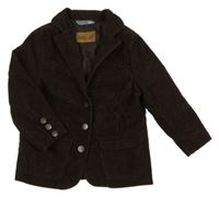 Tmavohnědé manšestrové sako H&M