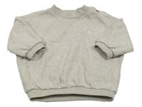 Světlešedá melírovaná oversize mikina s duhou George