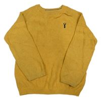 Okrový svetr s výšivkou Next