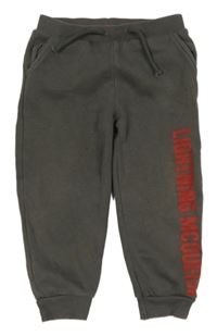 Tmavošedé tepláky s nápisem Disney