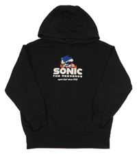 Černá mikina se Sonicem a kapucí