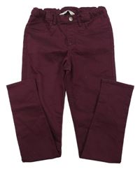 Tmavovínové skinny rifle H&M