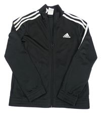 Černo-bílá propínací sportovní mikina Adidas