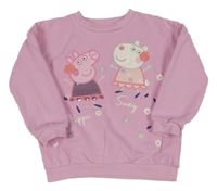 Růžová mikina s Peppa Pig a flitry