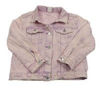 Lila plísňová riflová bunda H&M