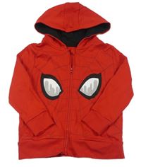 Červená propínací mikina se Spidermanem a kapucí George