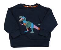 Tmavomodrá mikina s dinosaurem zn. M&S