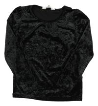 Černé sametové triko H&M