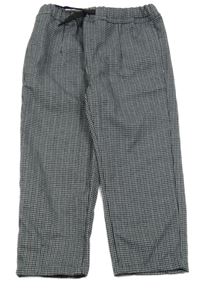 Šedo-černé kostkované chino kalhoty Next
