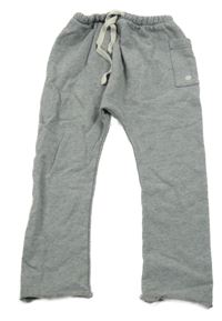 Šedé melírované tepláky s kapsou