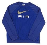 Modrá mikina s šusťákem a logem Nike Air