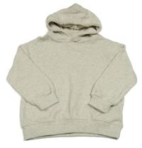 Světlešedá melírovaná mikina s kapucí Zara