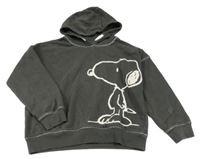 Tmavošedá mikina se Snoopym a kapucí M&S