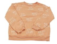 Korálová mikina s nápisy H&M