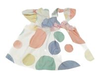 Smetanovo-barevná puntíkatá halenka s mašlí Shein