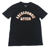 Černé tričko s logem Abercrombie&Fitch