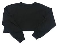 Černá crop mikina New Look