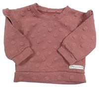 Starorůžová puntíkatá mikina zn. Primark