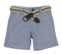 Světlemodré plátěné chino kalhoty s páskem Denim Co.