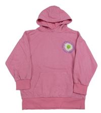Růžová mikina s květem a kapucí Matalan