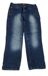 Tmavomodré skinny rifle s kamínky - Dolce&Gabbana