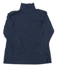 Tmavomodré triko s rolákem Vertbaudet