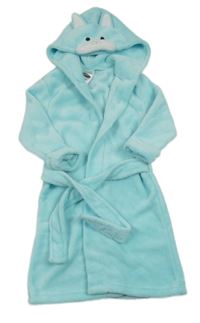 Světlemodrý plyšový župan s kapucí s kočkou Lily & Dan