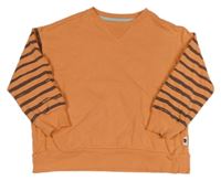 Oranžová mikina s pruhy George