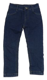 Tmavomodré skinny rifle 