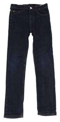 Tmavomodré skinny rifle 