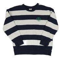 Bílo-tmavomodrá pruhovaná lehká mikina Pep&Co