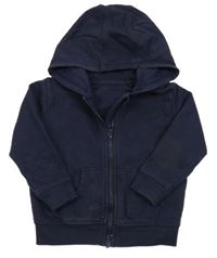 Tmavomodrá propínací mikina s kapucí George