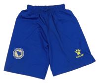 Safírové sportovní kraťasy s nášivkou 