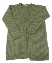 Khaki pletený svetrový cardigan Page one young