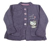 Fialový propínací svetr s Hello Kitty M&S